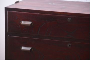 アンティーク家具　和製アンティーク　前面欅材!小さな衣装箪笥ローボード(半箪笥)