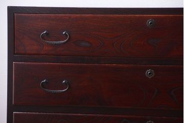 アンティーク家具　和製アンティーク　前面欅材!小さな衣装箪笥ローボード(半箪笥)(2)