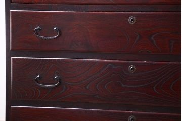 アンティーク家具　和製アンティーク　前面欅材!小さな衣装箪笥ローボード(半箪笥)(2)