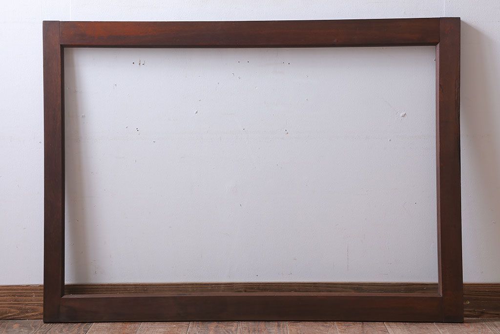 和製アンティーク　古い木のフィックス窓(ガラス戸・明り取り)(2)