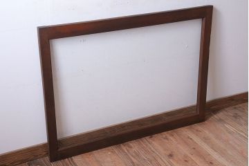 和製アンティーク　古い木のフィックス窓(ガラス戸・明り取り)(2)