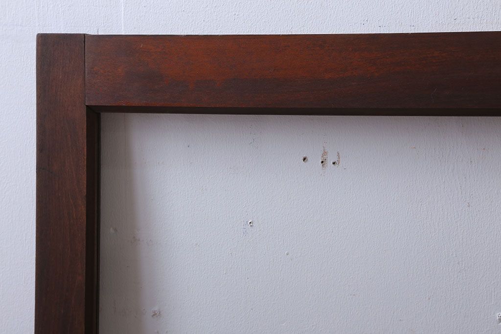 和製アンティーク　古い木のフィックス窓(ガラス戸・明り取り)(2)