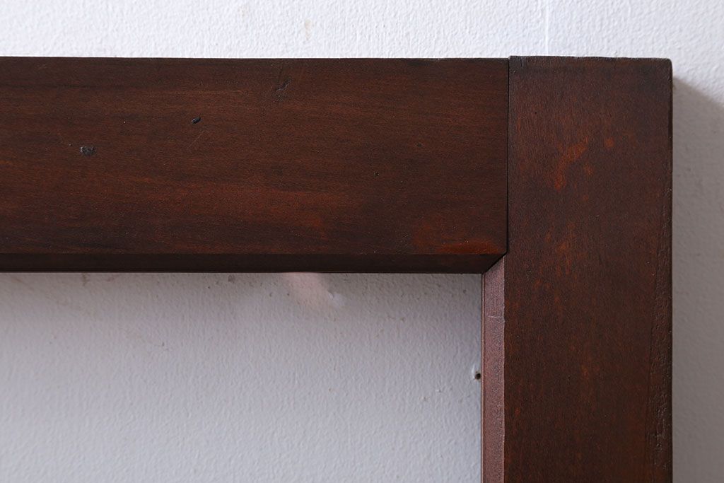 和製アンティーク　古い木のフィックス窓(ガラス戸・明り取り)(2)