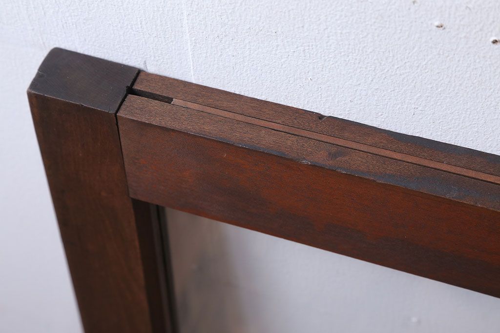 和製アンティーク　古い木のフィックス窓(ガラス戸・明り取り)(2)