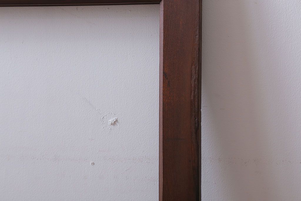 和製アンティーク　古い木のフィックス窓(ガラス戸・明り取り)(2)