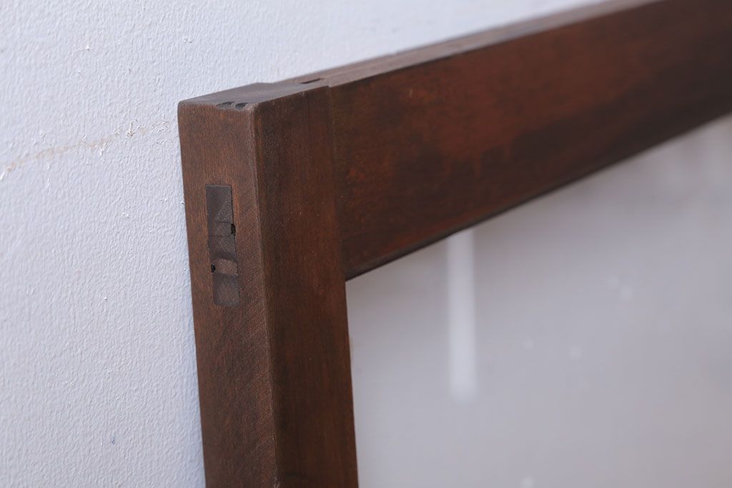 和製アンティーク　古い木のフィックス窓(ガラス戸・明り取り)(2)