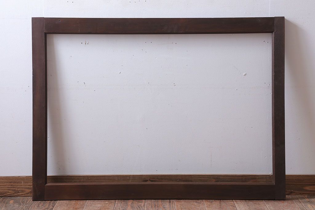 和製アンティーク　古い木のフィックス窓(ガラス戸・明り取り)(2)