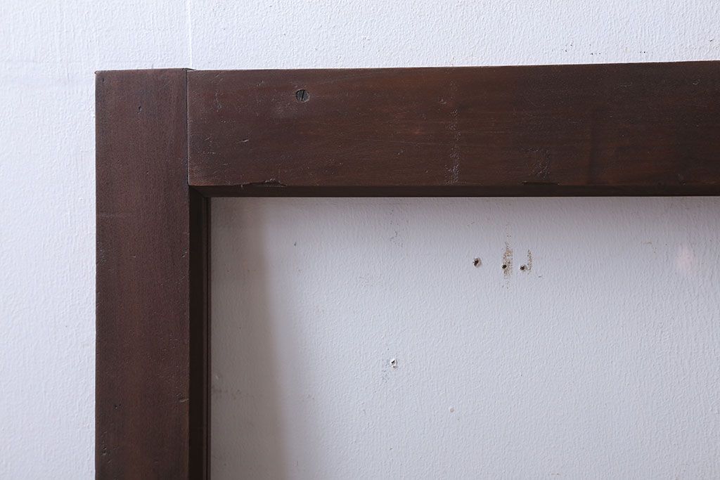 和製アンティーク　古い木のフィックス窓(ガラス戸・明り取り)(2)