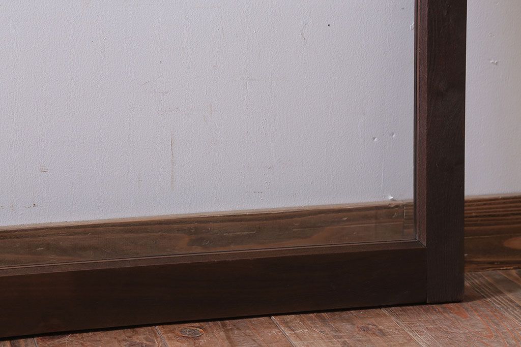 和製アンティーク　古い木のフィックス窓(ガラス戸・明り取り)(2)