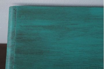 アンティーク家具　アンティークペイント　小ぶりなグリーンカラーの2杯小引き出し