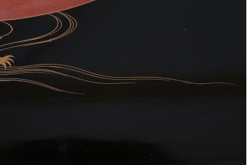 古民具・骨董　柴田是真(是眞)図変わり蒔絵　脚付膳(一人膳)10客セット(箱付き)