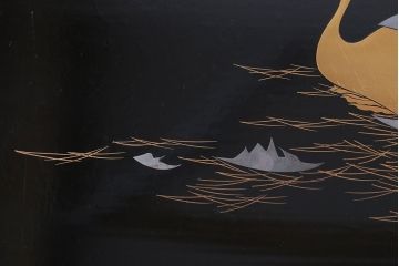 古民具・骨董　柴田是真(是眞)図変わり蒔絵　脚付膳(一人膳)10客セット(箱付き)