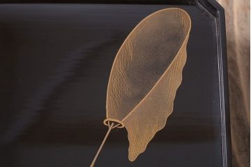 古民具・骨董　柴田是真(是眞)図変わり蒔絵　脚付膳(一人膳)10客セット(箱付き)