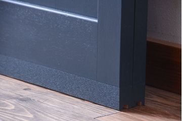 アンティーク　レトロでかわいいペイントガラス戸2枚セット