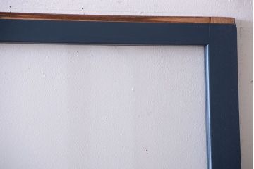 アンティーク　レトロでかわいいペイントガラス戸2枚セット