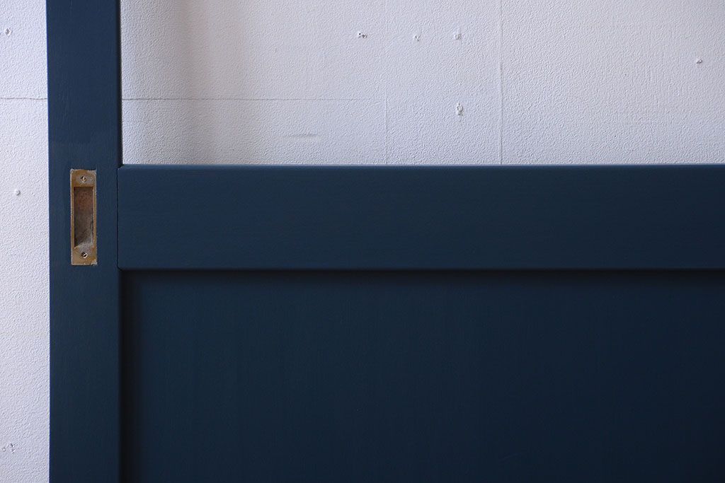 アンティーク　レトロでかわいいペイントガラス戸2枚セット