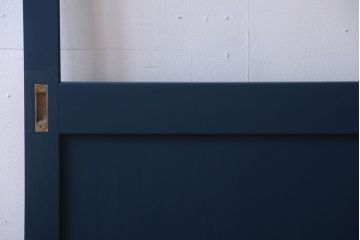 アンティーク　レトロでかわいいペイントガラス戸2枚セット