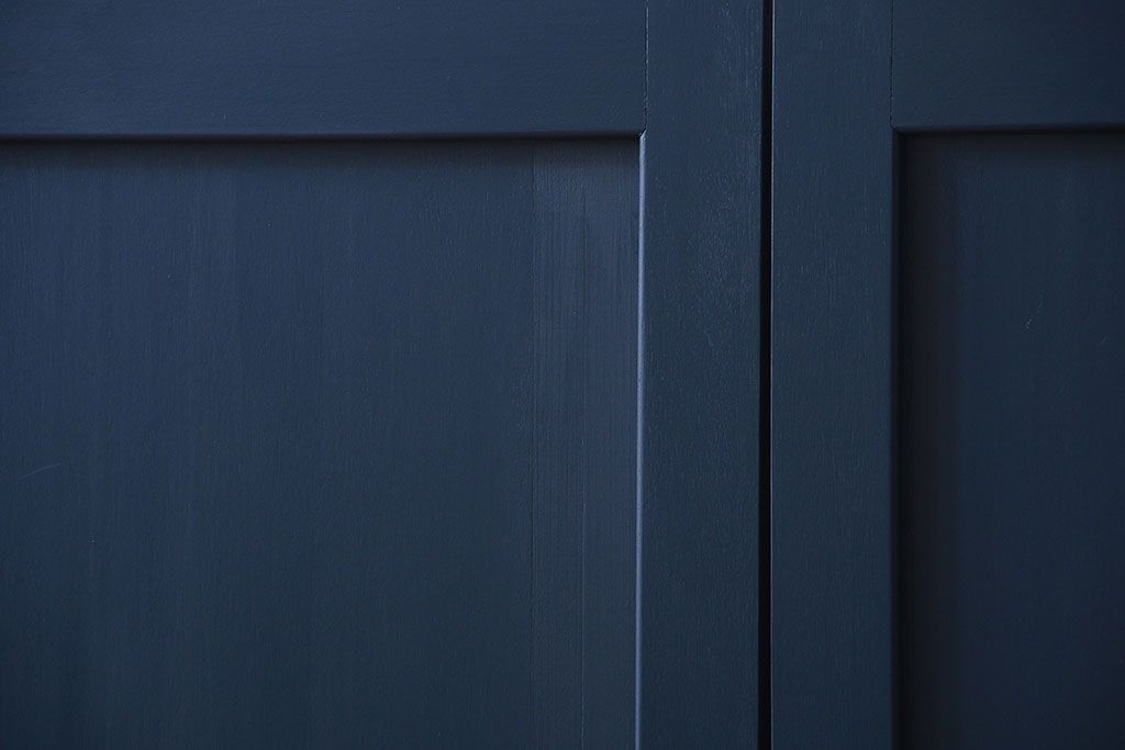 アンティーク　レトロでかわいいペイントガラス戸2枚セット