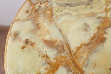 中古　イタリア製　大理石天板のサイドテーブル(オニキス)