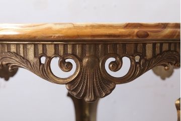 中古　イタリア製　大理石天板のサイドテーブル(オニキス)