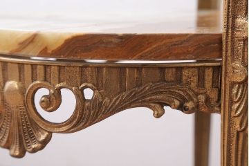 中古　イタリア製　大理石天板のサイドテーブル(オニキス)