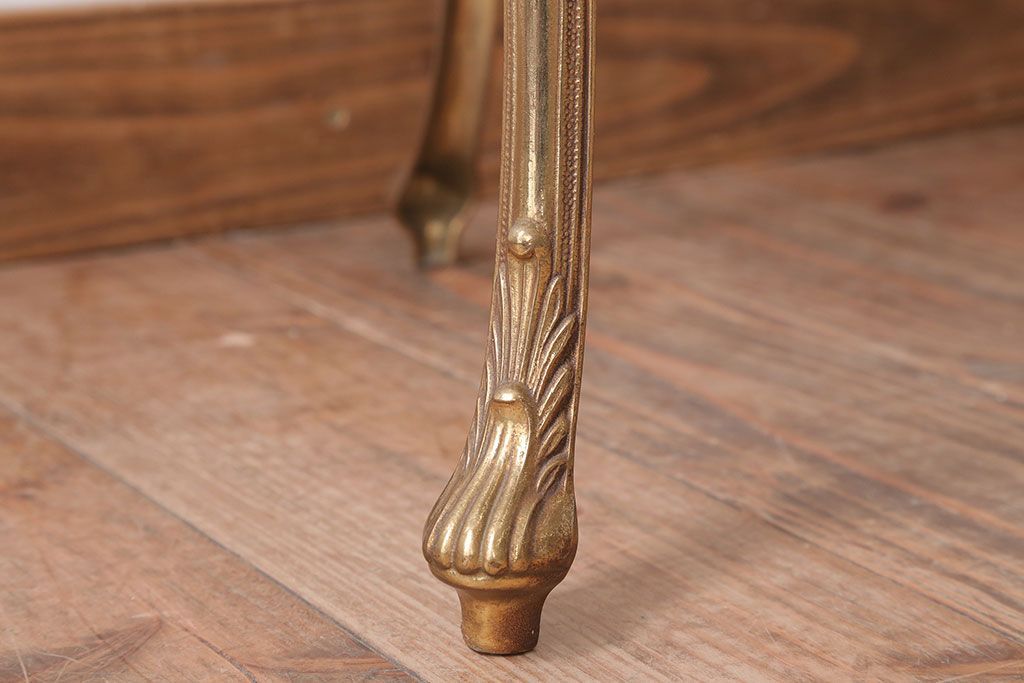 中古　イタリア製　大理石天板のサイドテーブル(オニキス)