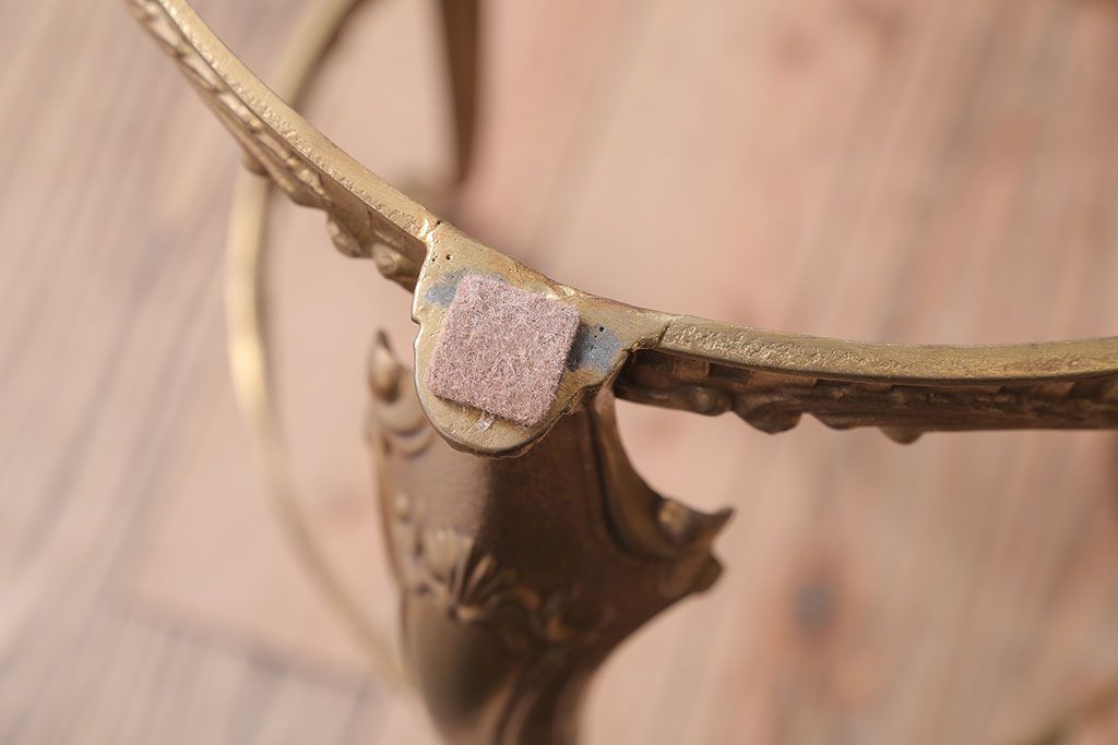 中古　イタリア製　大理石天板のサイドテーブル(オニキス)