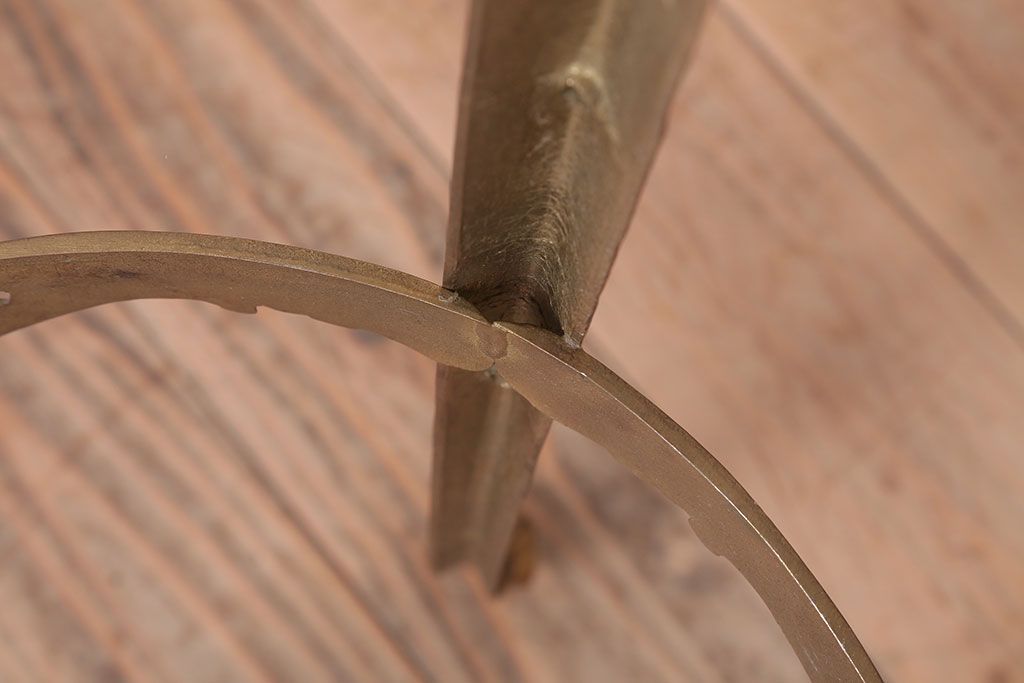 中古　イタリア製　大理石天板のサイドテーブル(オニキス)