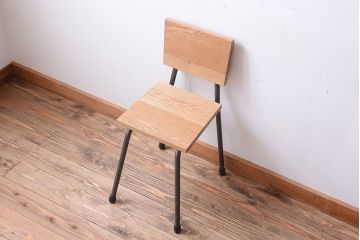 ラフジュ工房オリジナル　小ぶりなアイアンレッグチェア(2)