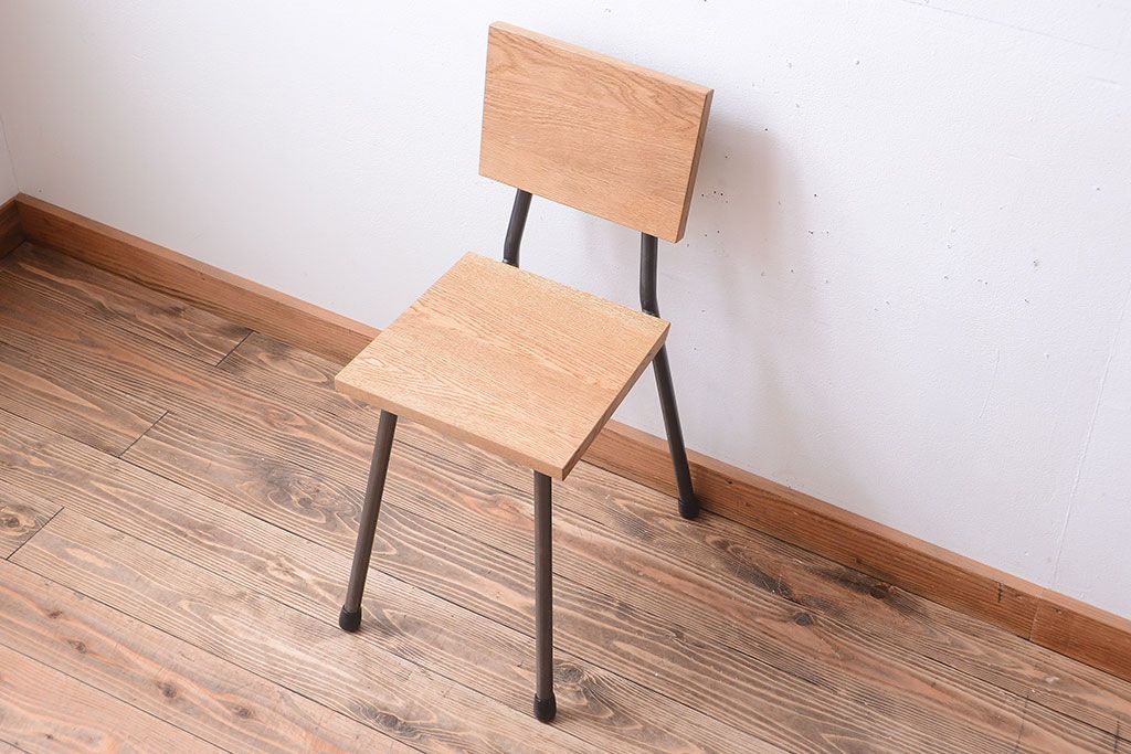 ラフジュ工房オリジナル　小ぶりなアイアンレッグチェア(3)