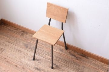 ラフジュ工房オリジナル　小ぶりなアイアンレッグチェア(3)