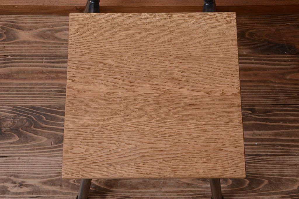 ラフジュ工房オリジナル　小ぶりなアイアンレッグチェア(3)