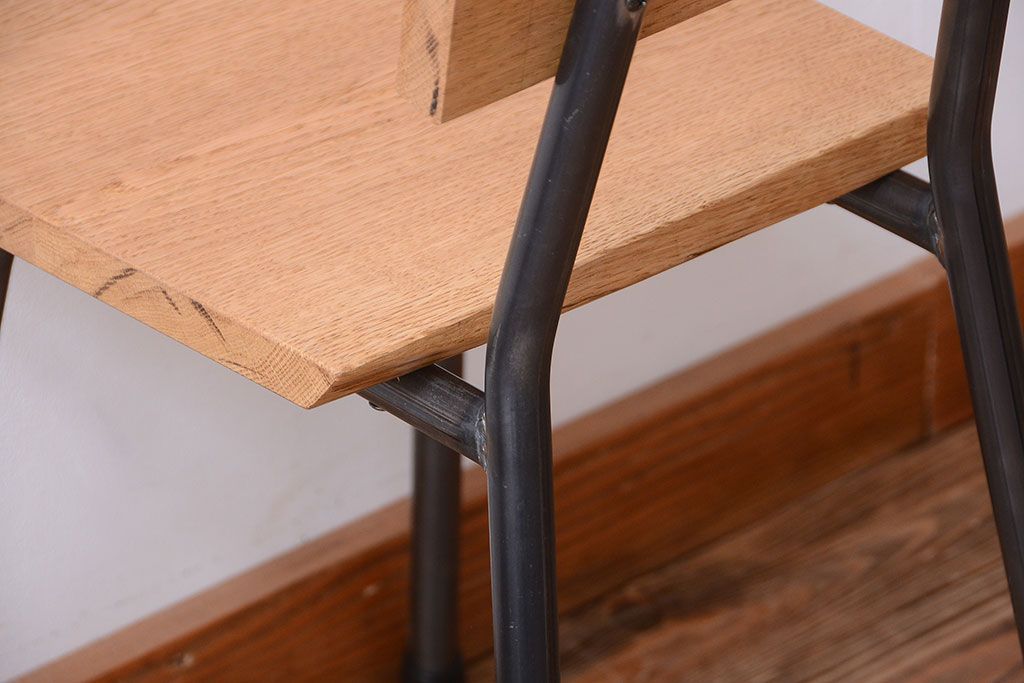 ラフジュ工房オリジナル　小ぶりなアイアンレッグチェア(3)