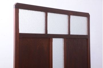 昭和レトロ　ダイヤガラス入り!アンティークパーテーション(衝立て)