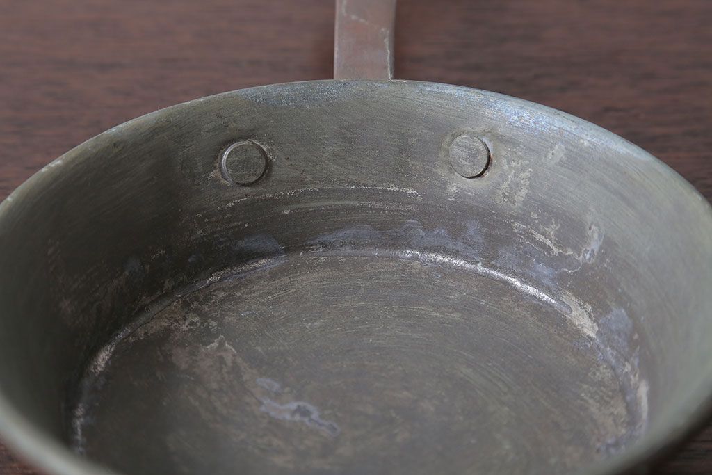 アンティーク雑貨　アンティーク　銅のフライパン大小2つセット