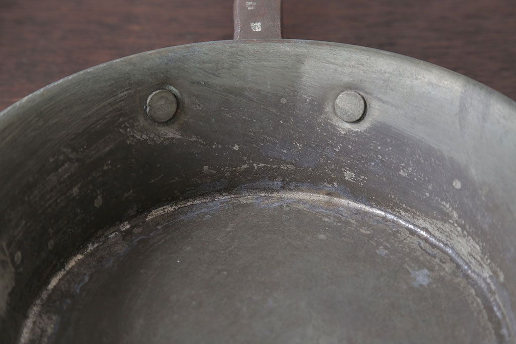 アンティーク雑貨　アンティーク　銅のフライパン大小2つセット