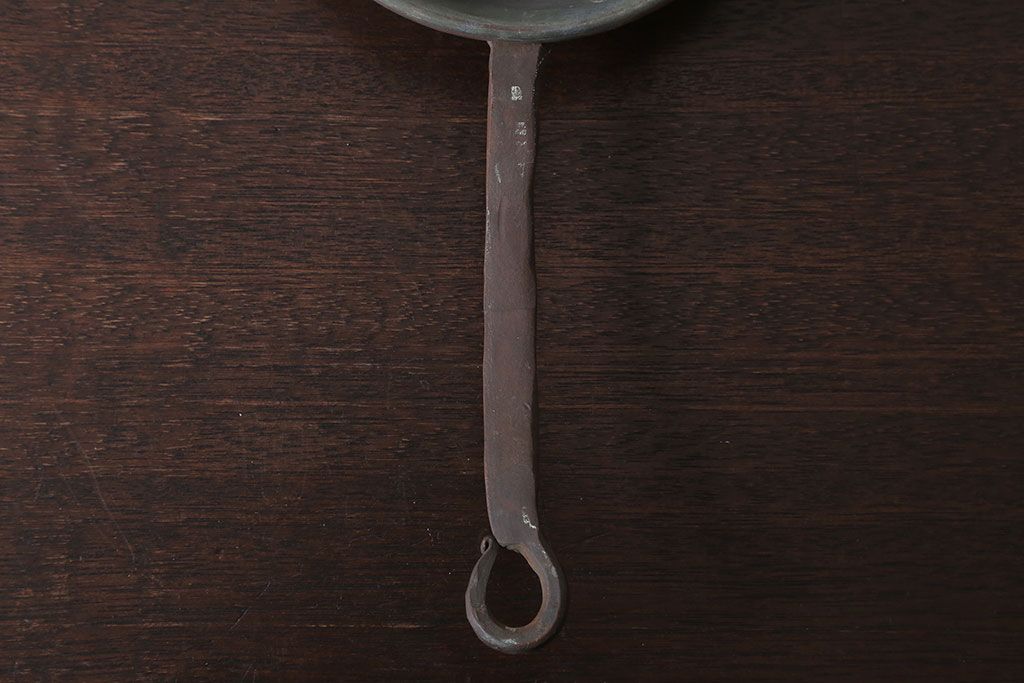 アンティーク雑貨　アンティーク　銅のフライパン大小2つセット