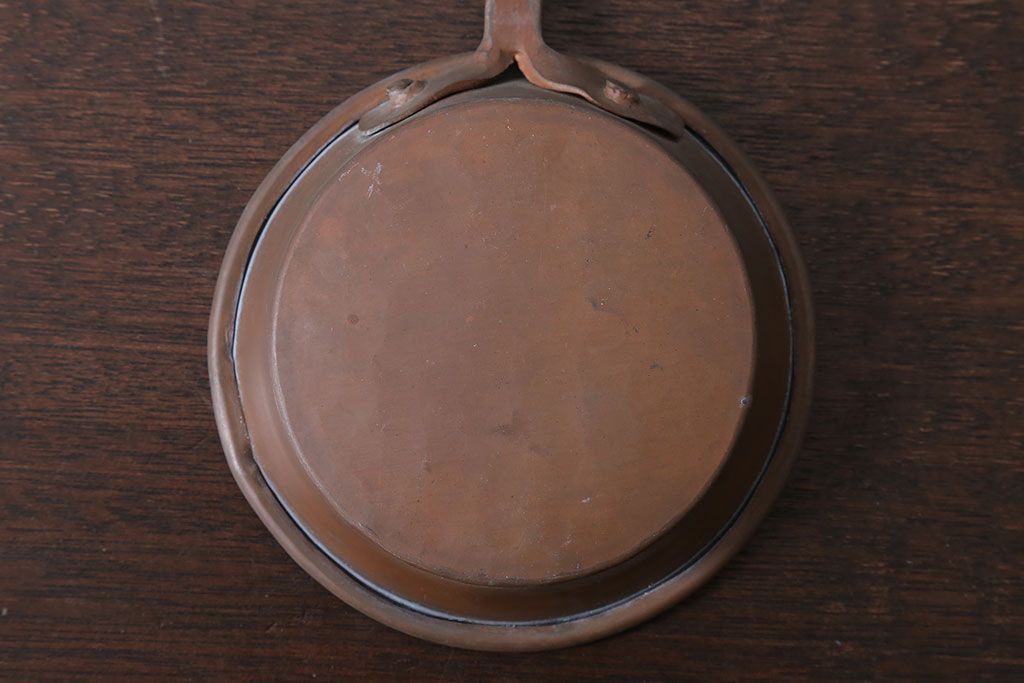 アンティーク雑貨　アンティーク　銅のフライパン大小2つセット