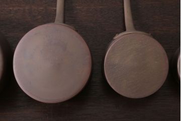 アンティーク雑貨　アンティーク　銅の片手鍋(なべ)6つセット