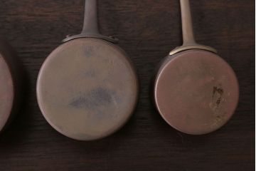 アンティーク雑貨　アンティーク　銅の片手鍋(なべ)6つセット
