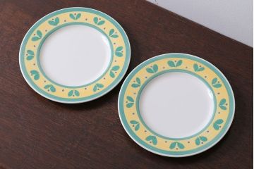 アンティーク雑貨　中古　イタリアPagnossin(パショシン)　プレート2枚セット(洋食器)