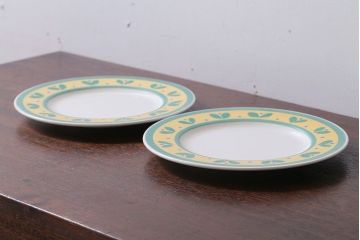 アンティーク雑貨　中古　イタリアPagnossin(パショシン)　プレート2枚セット(洋食器)