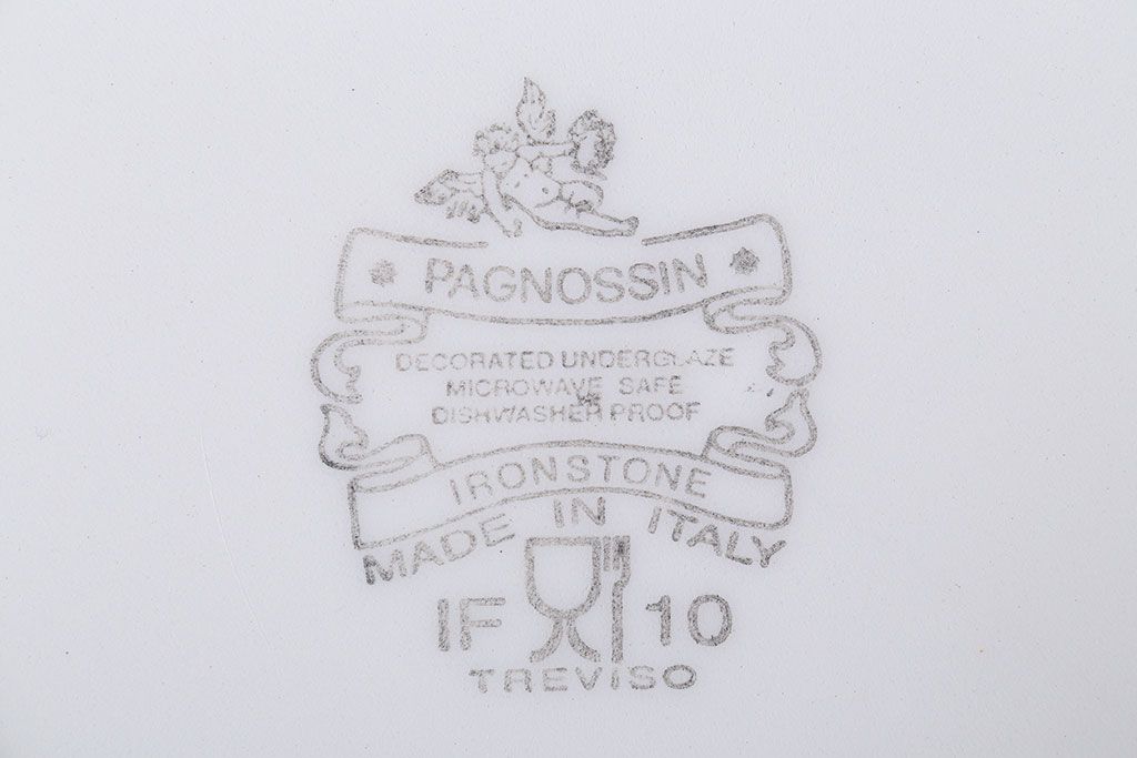 アンティーク雑貨　中古　イタリアPagnossin(パショシン)　プレート2枚セット(洋食器)