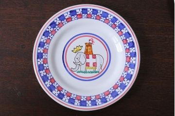 アンティーク雑貨　中古　イタリアSBERNA DERUTA(サブリナデルタ)　絵皿3枚セット(プレート)(洋食器)