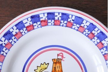 アンティーク雑貨　中古　イタリアSBERNA DERUTA(サブリナデルタ)　絵皿3枚セット(プレート)(洋食器)