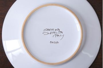 アンティーク雑貨　中古　イタリアSBERNA DERUTA(サブリナデルタ)　絵皿3枚セット(プレート)(洋食器)