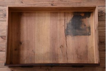 アンティーク家具　古民具・骨董　三面横桟回しの越後帳場箪笥(銭戸棚、帳箪笥・帳戸棚)