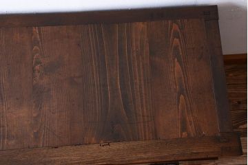 アンティーク家具　古民具・骨董　三面横桟回しの越後帳場箪笥(銭戸棚、帳箪笥・帳戸棚)