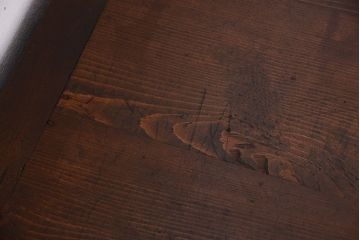 アンティーク家具　古民具・骨董　三面横桟回しの越後帳場箪笥(銭戸棚、帳箪笥・帳戸棚)