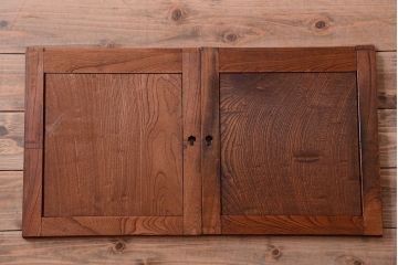 アンティーク家具　古民具・骨董　三面横桟回しの越後帳場箪笥(銭戸棚、帳箪笥・帳戸棚)